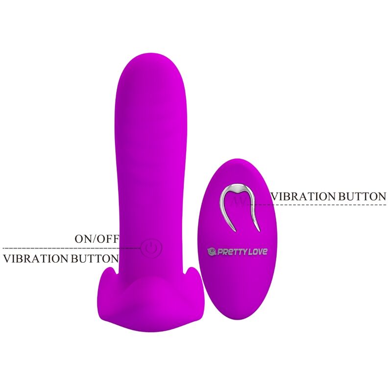 PRETTY LOVE - MASAJEADOR Y VIBRADOR 12 VIBRACIONES CONTROL REMOTO MORADO