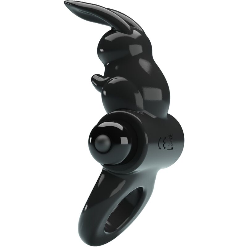 PRETTY LOVE - ANILLO VIBRADOR CONEJO EXCITANTE 10 VIBRACIONES NEGRO