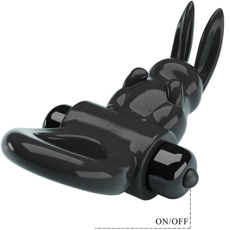PRETTY LOVE - ANILLO VIBRADOR CONEJO EXCITANTE 10 VIBRACIONES NEGRO