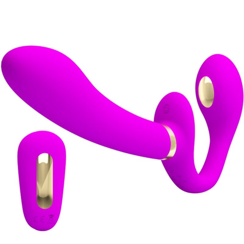 PRETTY LOVE - THUNDERBIRD VIBRADOR DOBLE CON ARCO Y CONTROL REMOTO MORADO