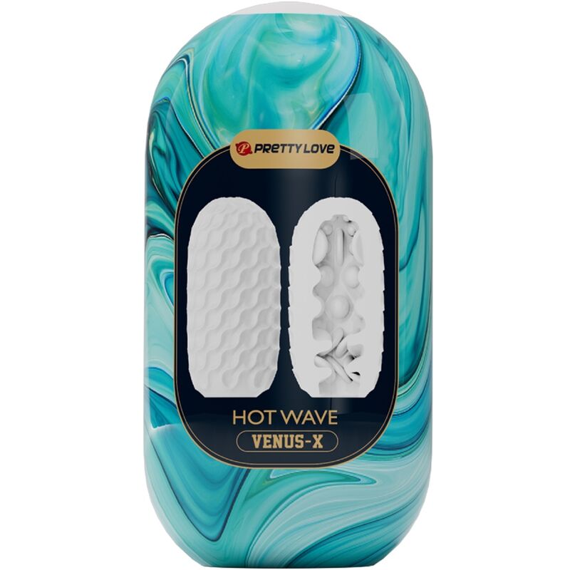 PRETTY LOVE - MASTURBADOR MASCULINO DE SILICONA HOT WAVE BLANCO