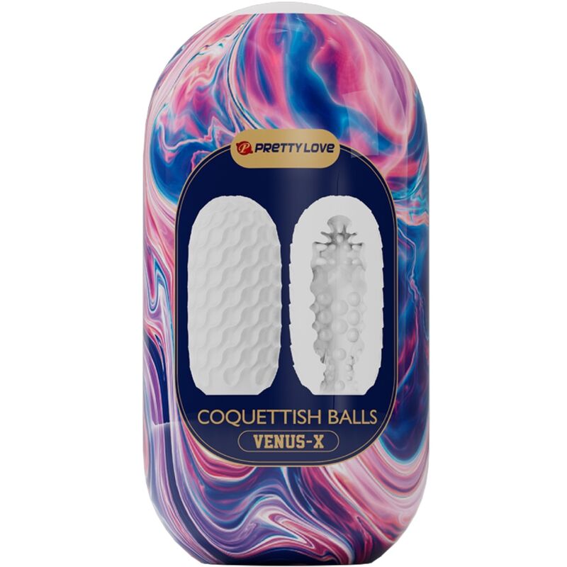 PRETTY LOVE - COQUETTISH BALLS MASTURBADOR MASCULINO DE SILICONA BLANCO