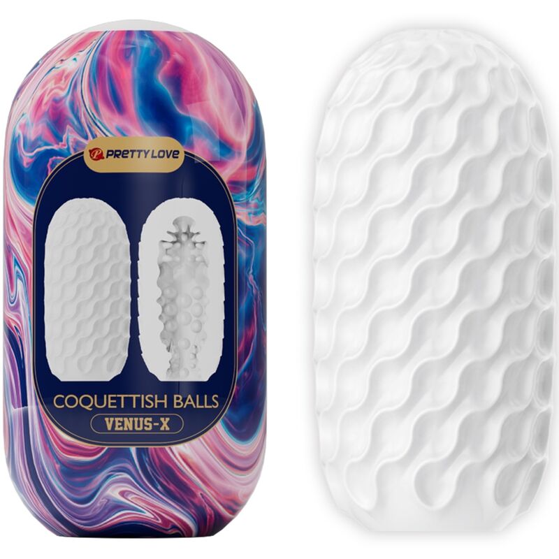 PRETTY LOVE - COQUETTISH BALLS MASTURBADOR MASCULINO DE SILICONA BLANCO