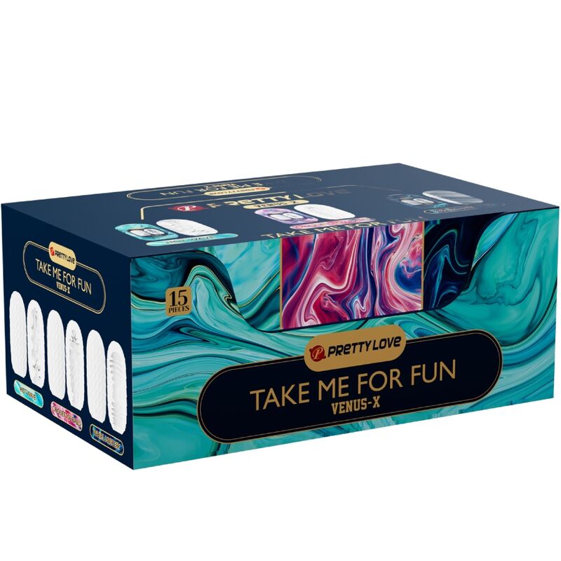 PRETTY LOVE - MASTURBADORES MASCULINOS DE SILICONA VENUS X 15 BLANCOS