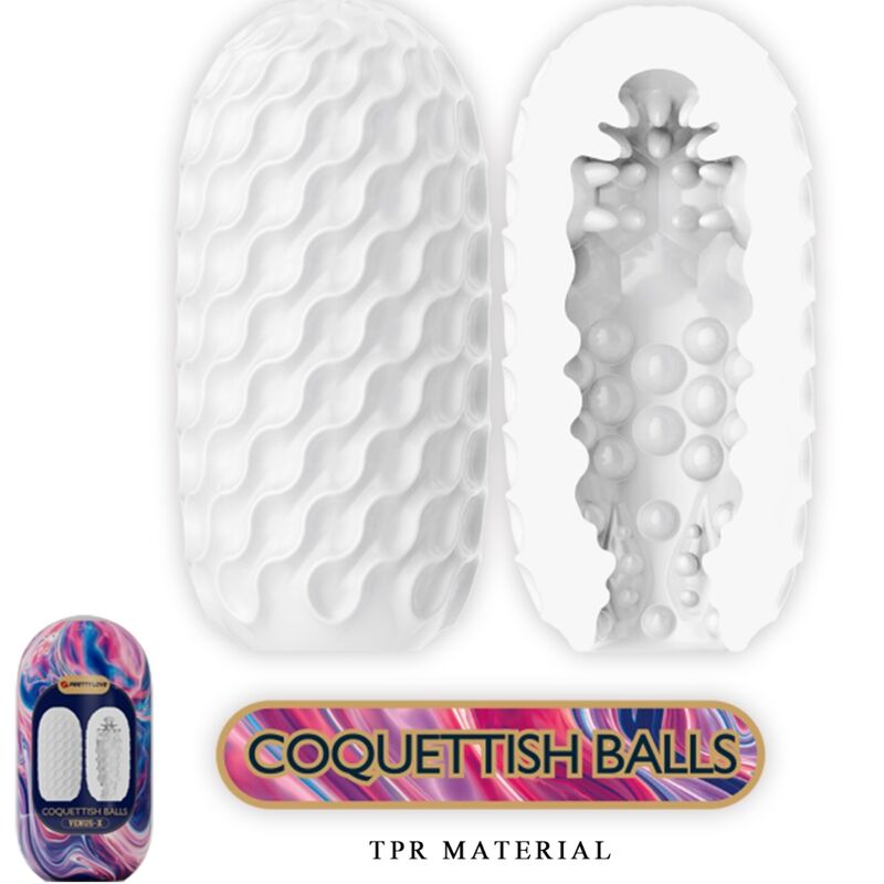 PRETTY LOVE - MASTURBADORES MASCULINOS DE SILICONA VENUS X 15 BLANCOS