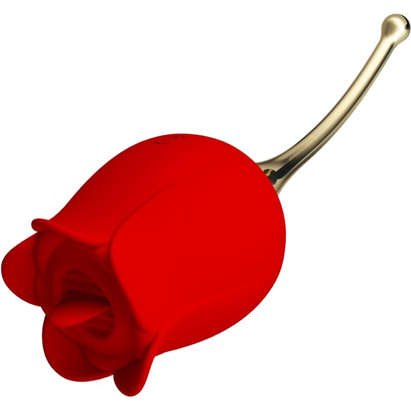 PRETTY LOVE - ROSE LOVER ESTIMULADOR DE CLÍTORIS ROSA 12 VIBRACIONES ROJO