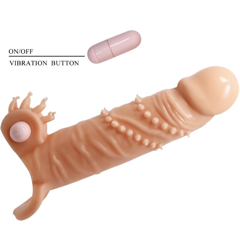 PRETTY LOVE - FUNDA PARA PENE CONNOR + ESTIMULADOR DE CLÍTORIS COLOR CARNE
