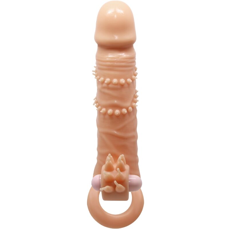 PRETTY LOVE - FUNDA PARA PENE CONNOR + ESTIMULADOR DE CLÍTORIS COLOR CARNE