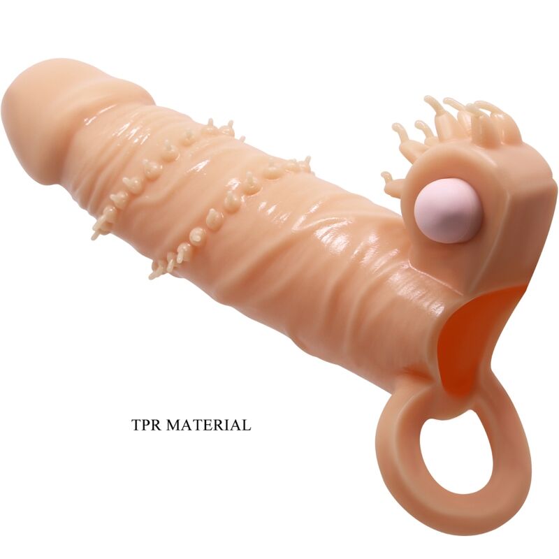 PRETTY LOVE - FUNDA PARA PENE CONNOR + ESTIMULADOR DE CLÍTORIS COLOR CARNE