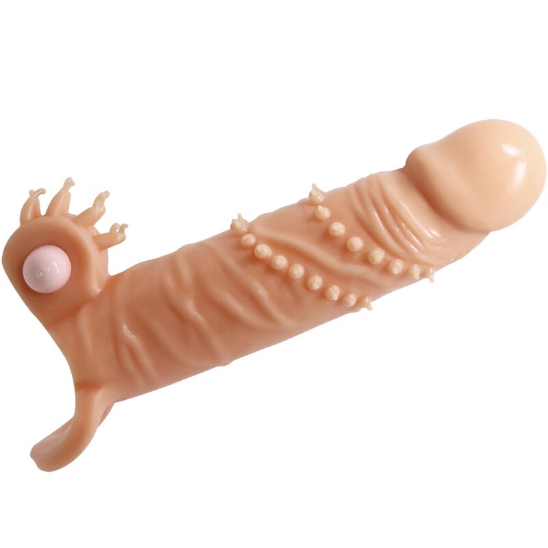 PRETTY LOVE - FUNDA PARA PENE CONNOR + ESTIMULADOR DE CLÍTORIS COLOR CARNE