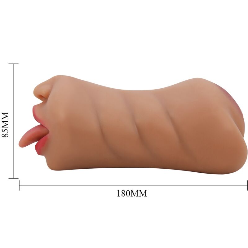 CRAZY BULL - SARAH DOBLE MASTURBADOR BOCA Y VAGINA CARNE