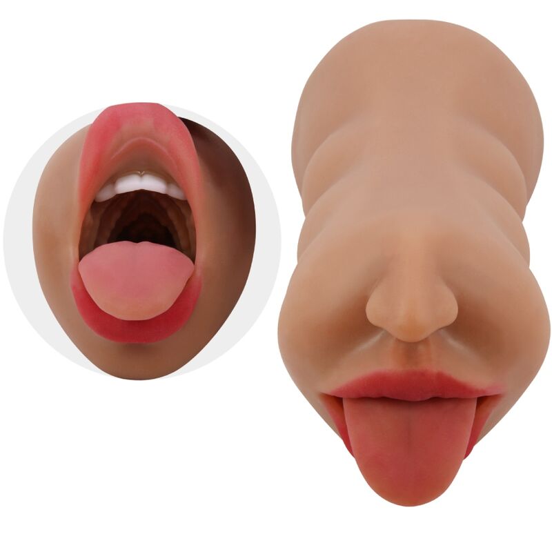 CRAZY BULL - SARAH DOBLE MASTURBADOR BOCA Y VAGINA CARNE