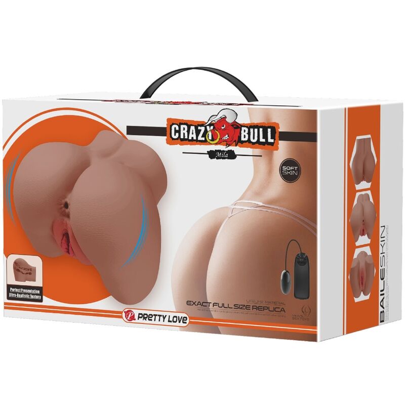 CRAZY BULL - MILA VIBRADOR TRASERO CON VAGINA Y ANO REALISTAS CONTROL REMOTO