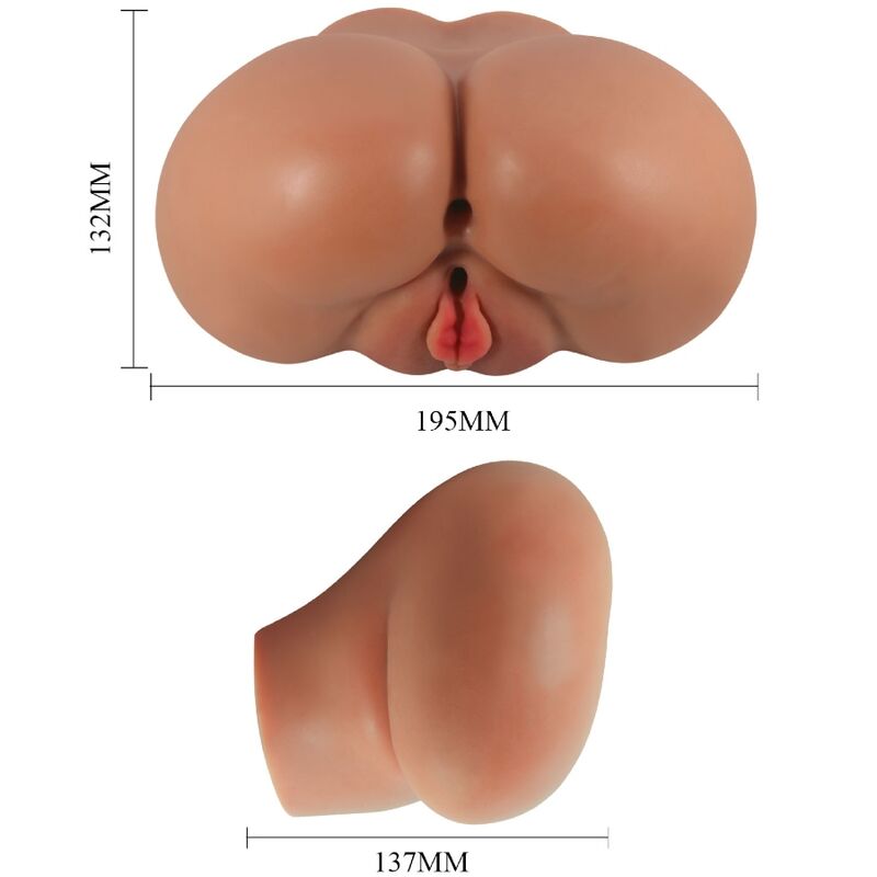 CRAZY BULL - LUNA VIBRADOR TRASERO CON VAGINA Y ANO REALISTAS CONTROL REMOTO