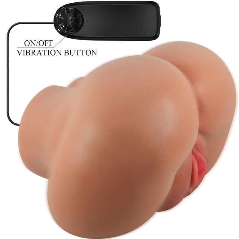 CRAZY BULL - LUNA VIBRADOR TRASERO CON VAGINA Y ANO REALISTAS CONTROL REMOTO