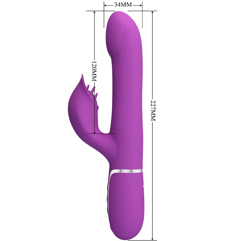 PRETTY LOVE - VIBRADOR Y ESTIMULADOR MULTIFUNCIÓN 4 EN 1 MORADO