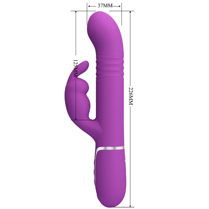 PRETTY LOVE - COALE VIBRADOR CONEJO MULTIFUNCIÓN 4 EN 1 MORADO