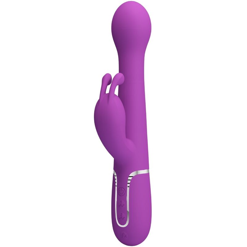 PRETTY LOVE - VIBRADOR CONEJO MULTIFUNCIÓN 3 EN 1 DEJON MORADO