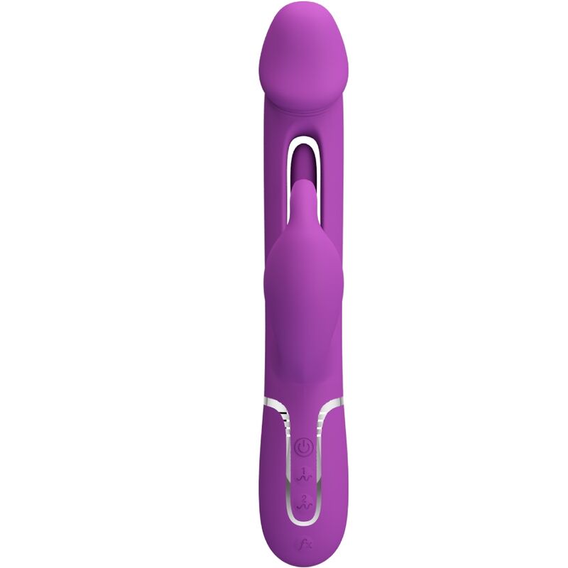 PRETTY LOVE - KAMPAS VIBRADOR CONEJO MULTIFUNCIÓN 3 EN 1 MORADO