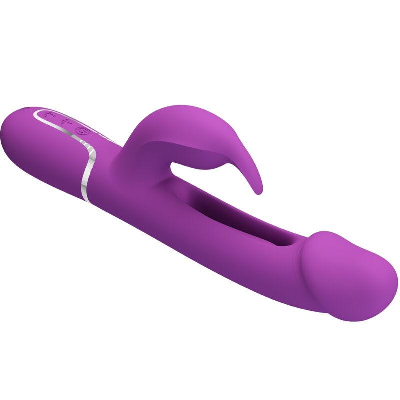 PRETTY LOVE - KAMPAS VIBRADOR CONEJO MULTIFUNCIÓN 3 EN 1 MORADO