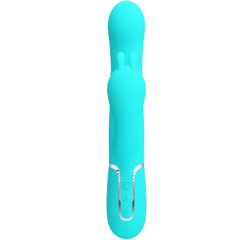 PRETTY LOVE - CAMMY VIBRADOR TRIPLE CONEJO MULTIFUNCIÓN 4 EN 1 AZUL