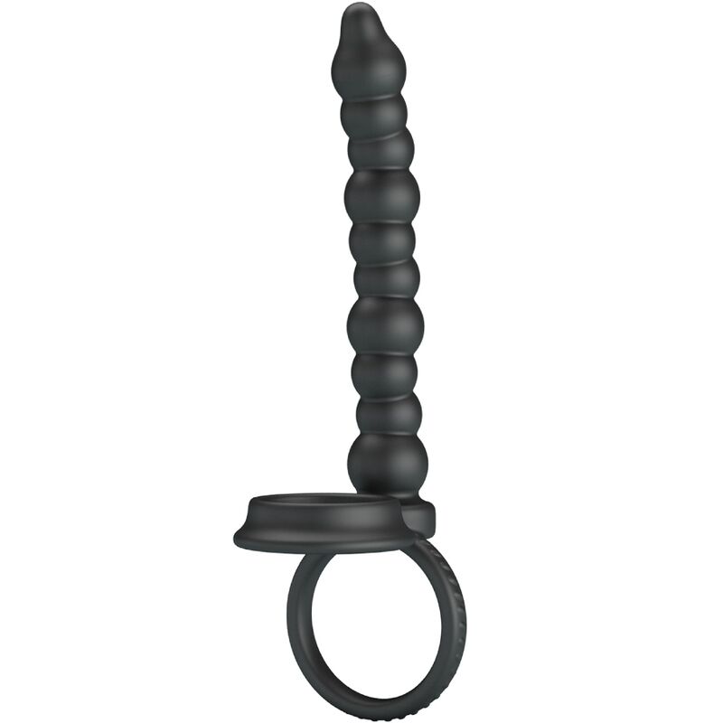 PRETTY LOVE - ANILLO PARA EL PENE DILLION DOBLE PENETRACIÓN NEGRO