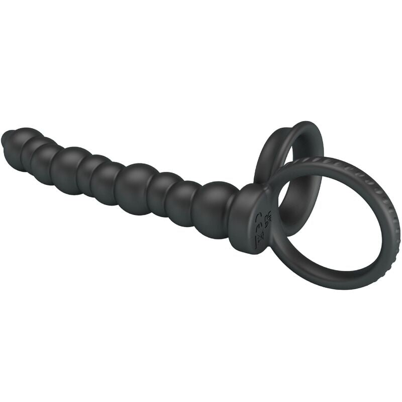 PRETTY LOVE - ANILLO PARA EL PENE DILLION DOBLE PENETRACIÓN NEGRO