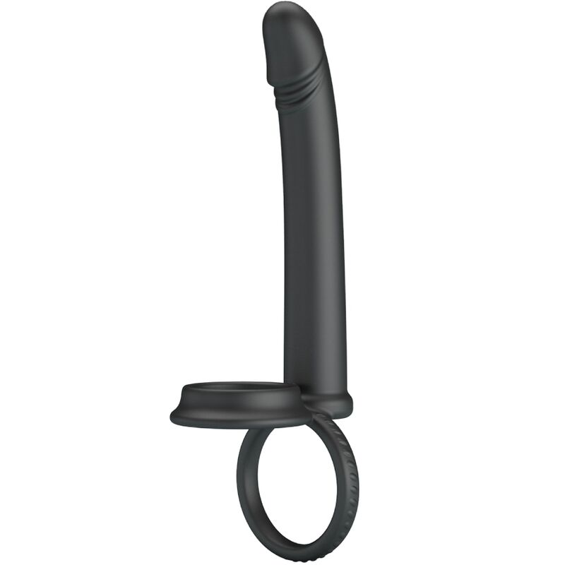 PRETTY LOVE - DILLION DOBLE PENETRACIÓN ANILLO PARA EL PENE NEGRO