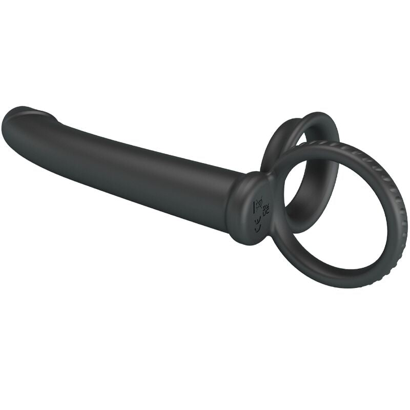 PRETTY LOVE - DILLION DOBLE PENETRACIÓN ANILLO PARA EL PENE NEGRO