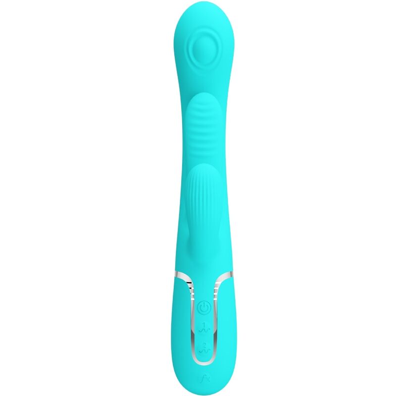 PRETTY LOVE - SHANIA TRIPLE RABBIT VIBRADOR MULTIFUNCIÓN 3 EN 1 AZUL