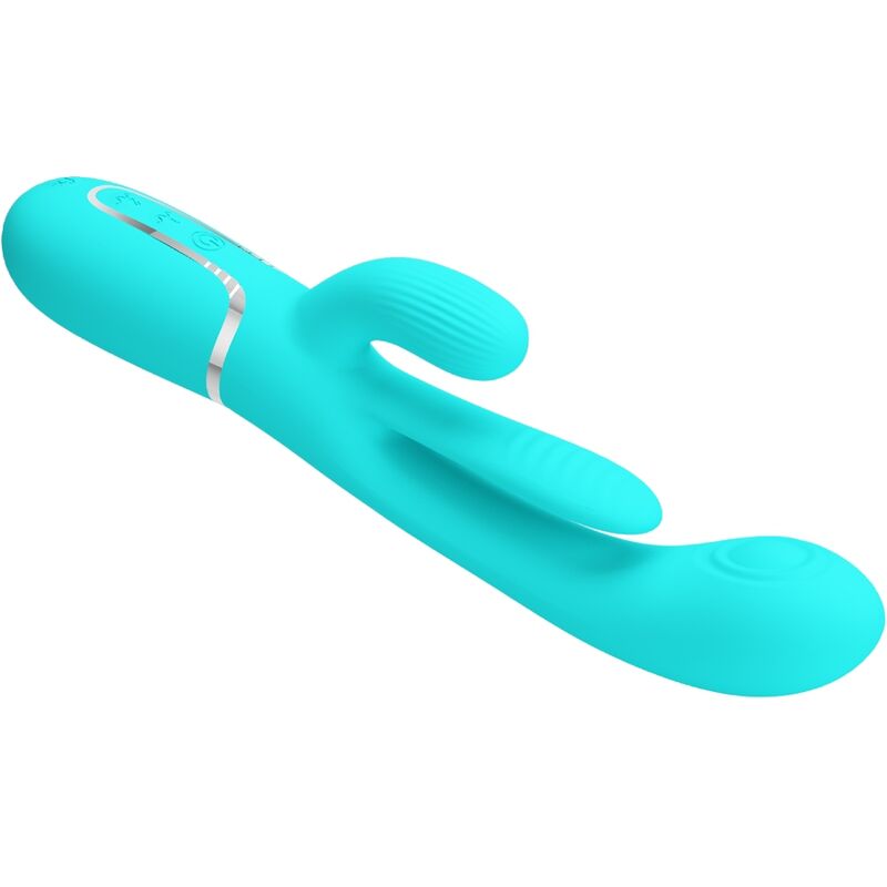 PRETTY LOVE - SHANIA TRIPLE RABBIT VIBRADOR MULTIFUNCIÓN 3 EN 1 AZUL