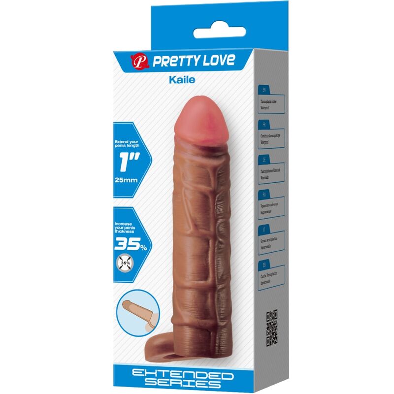PRETTY LOVE - FUNDA PARA PENE KAILE CON EXTENSIÓN DE 2,5 CM MULATO