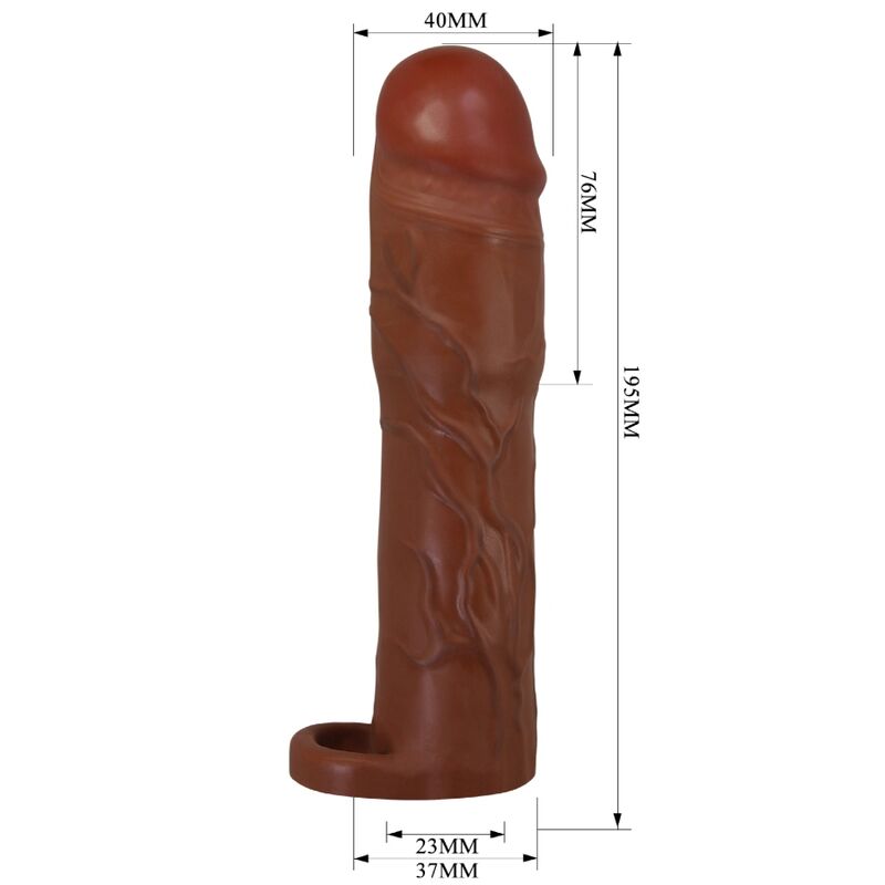 PRETTY LOVE - FUNDA PARA PENE GERD CON EXTENSIÓN DE 7,6 CM MULATO