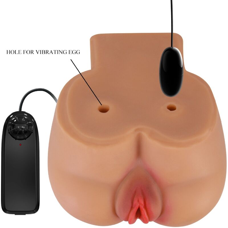 CRAZY BULL - VIBRADOR KYLIE ASS CON VAGINA Y ANO REALISTAS CONTROL REMOTO CARNE