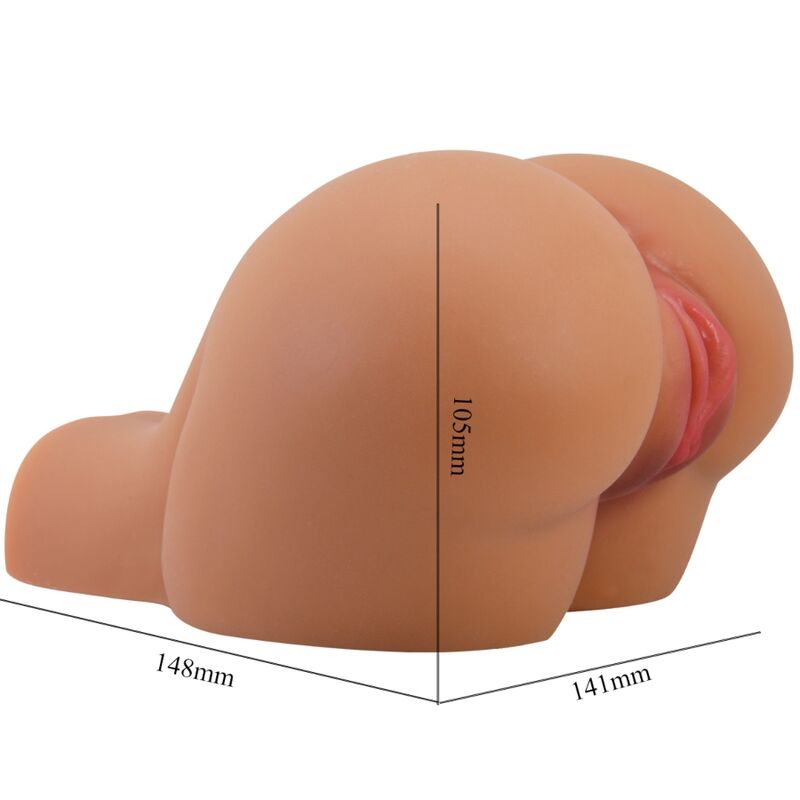 CRAZY BULL - VIBRADOR KYLIE ASS CON VAGINA Y ANO REALISTAS CONTROL REMOTO CARNE