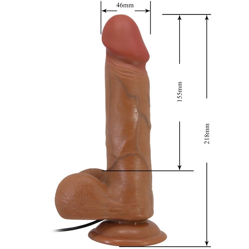 BAILE - BAHAMUT VIBRADOR REALISTA 21.8 CM CARNE CONTROL REMOTO