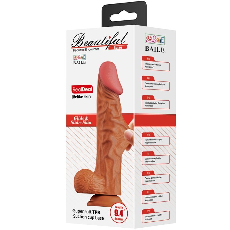 BAILE - BURAQ DILDO REALISTA 24 CM CARNE