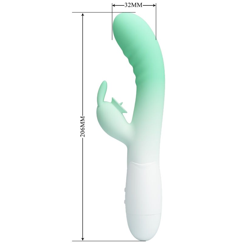 PRETTY LOVE - VIBRADOR CERBERUS RABBIT 30 VIBRACIONES VERDE