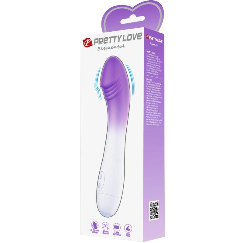 PRETTY LOVE - VIBRADOR ELEMENTAL PUNTO G 30 VIBRACIONES MORADO