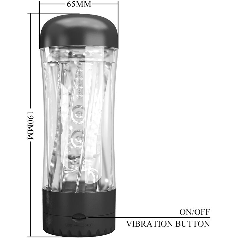 PRETTY LOVE - MASTURBADOR MASCULINO TAMARA VIBRADOR MULTIVELOCIDAD NEGRO
