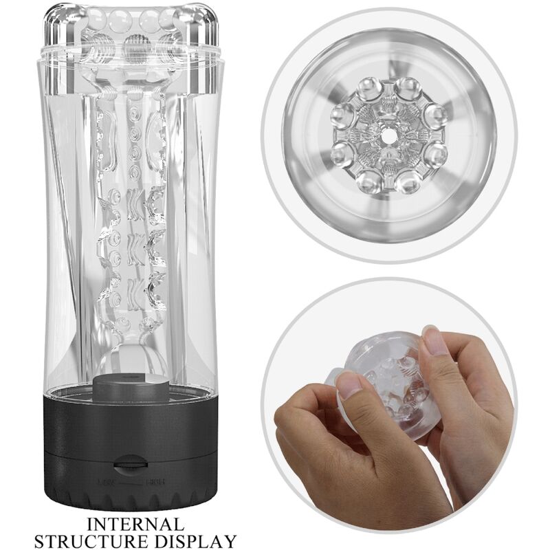 PRETTY LOVE - MASTURBADOR MASCULINO TAMARA VIBRADOR MULTIVELOCIDAD NEGRO