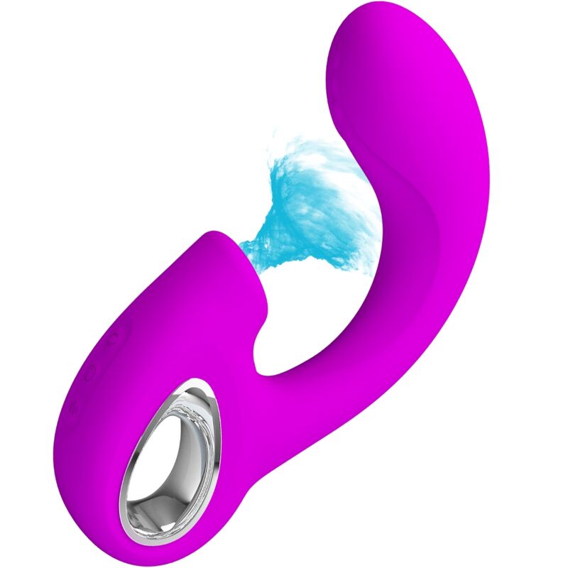 PRETTY LOVE - SIBEL SIBEL VIBRADOR PUNTO G + ESTIMULADOR DE CLÍTORIS 10 VIBRACIONES MORADO