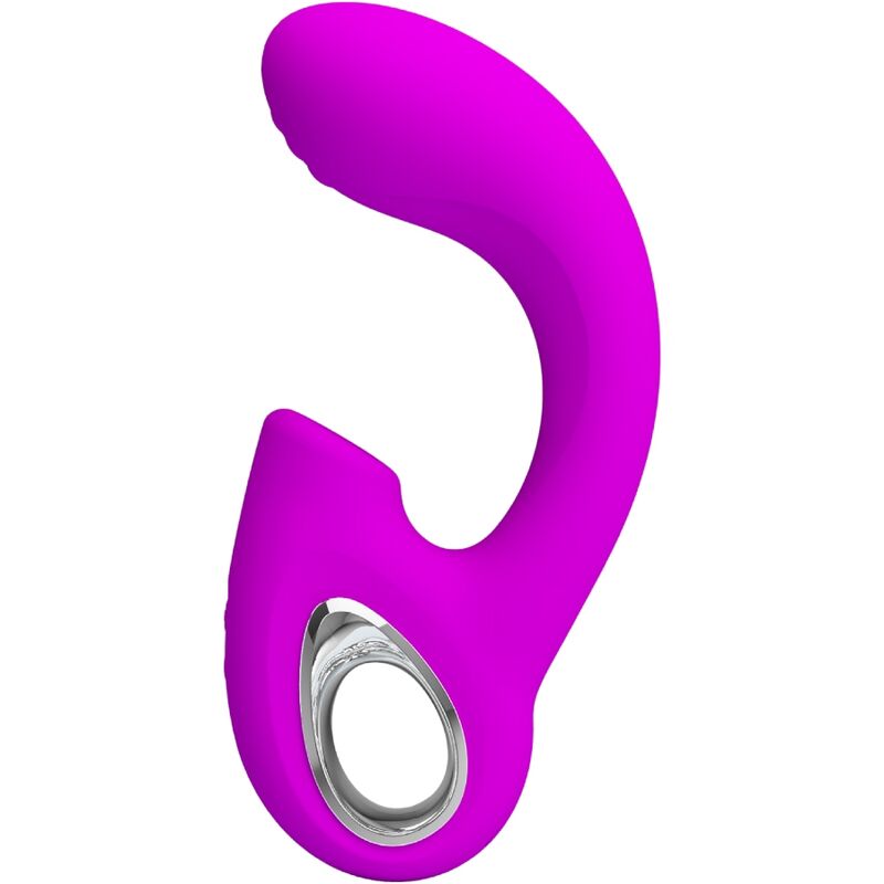 PRETTY LOVE - SIBEL SIBEL VIBRADOR PUNTO G + ESTIMULADOR DE CLÍTORIS 10 VIBRACIONES MORADO