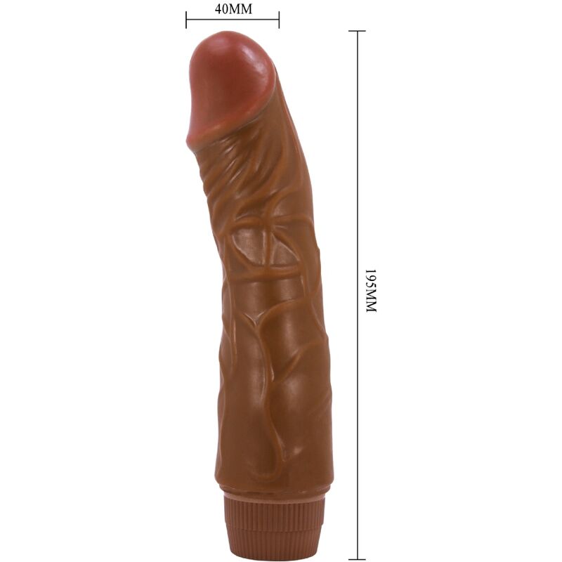 BAILE - JEFF VIBRADOR REALISTA 19.5 CM MULATO