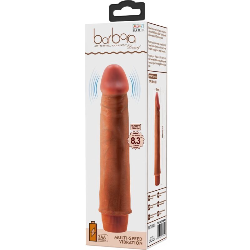 BAILE - VIBRADOR REALISTA ENANO 21 CM MULATO