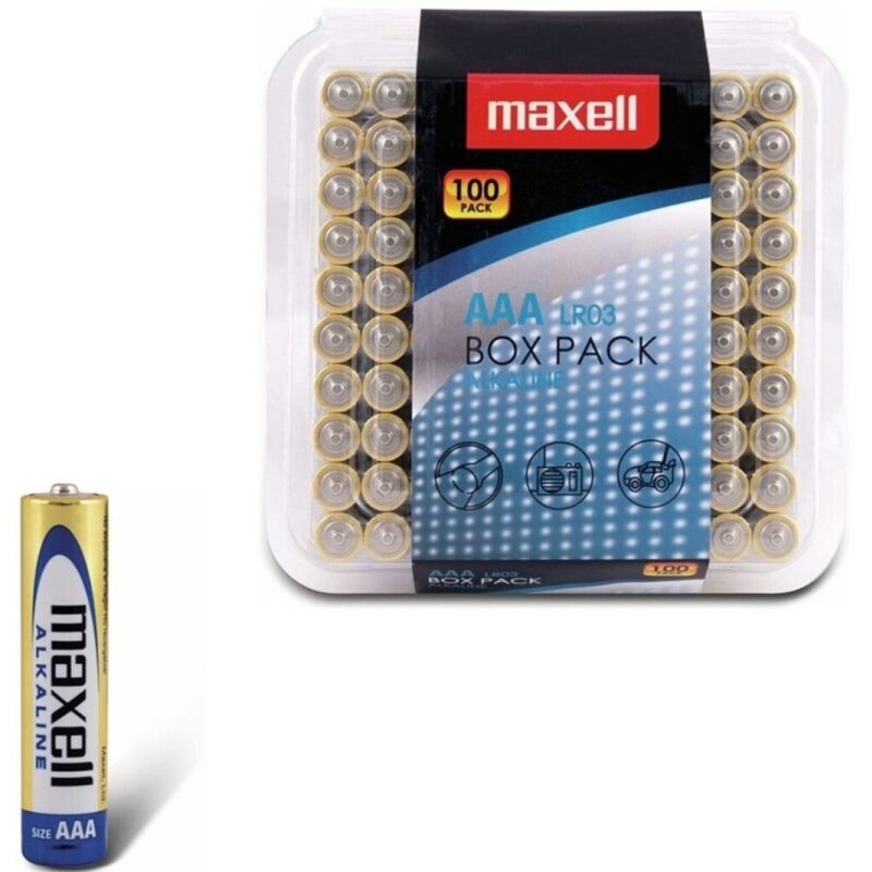 MAXELL - BATTERIA ALCALINE AAA LR03 CONFEZIONE DA 100 BATTERIE