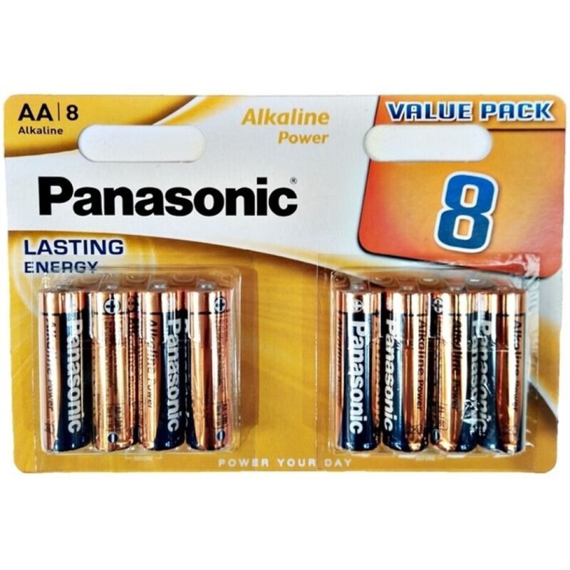 PANASONIC - BATTERIA ALCALINE AA BRONZO LR6 BLISTER*8