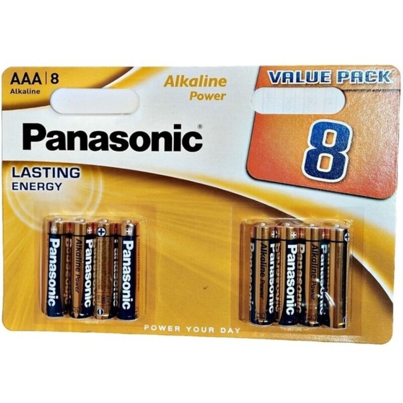 PANASONIC - BATTERIA ALCALINE AAA BRONZO LR03 BLISTER*8