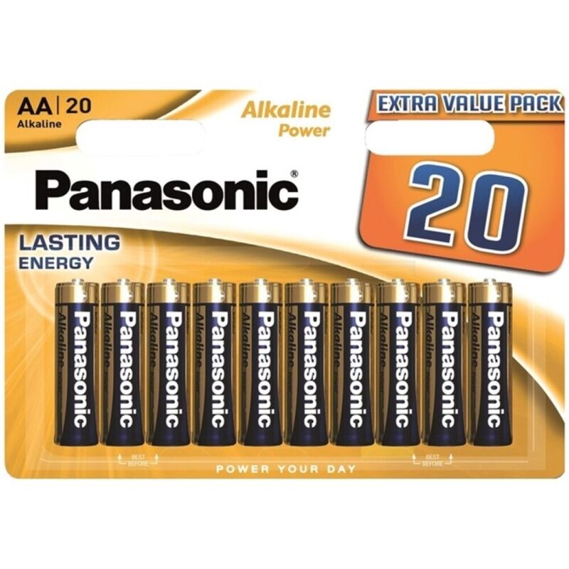 PANASONIC - BATTERIA ALCALINE AA BRONZO LR6 BLISTER*20