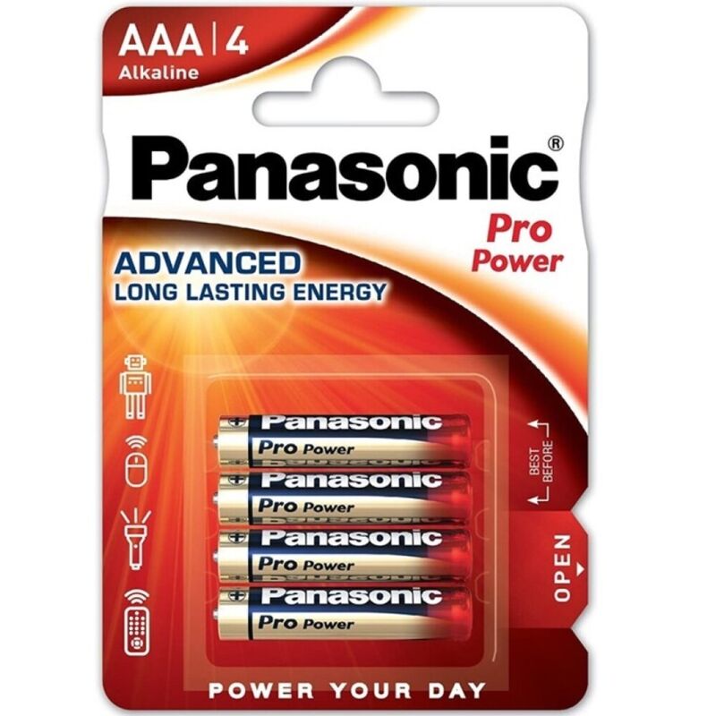PANASONIC - BATTERIA ALCALINE AAA PRO POWER LR03 BLISTER*4